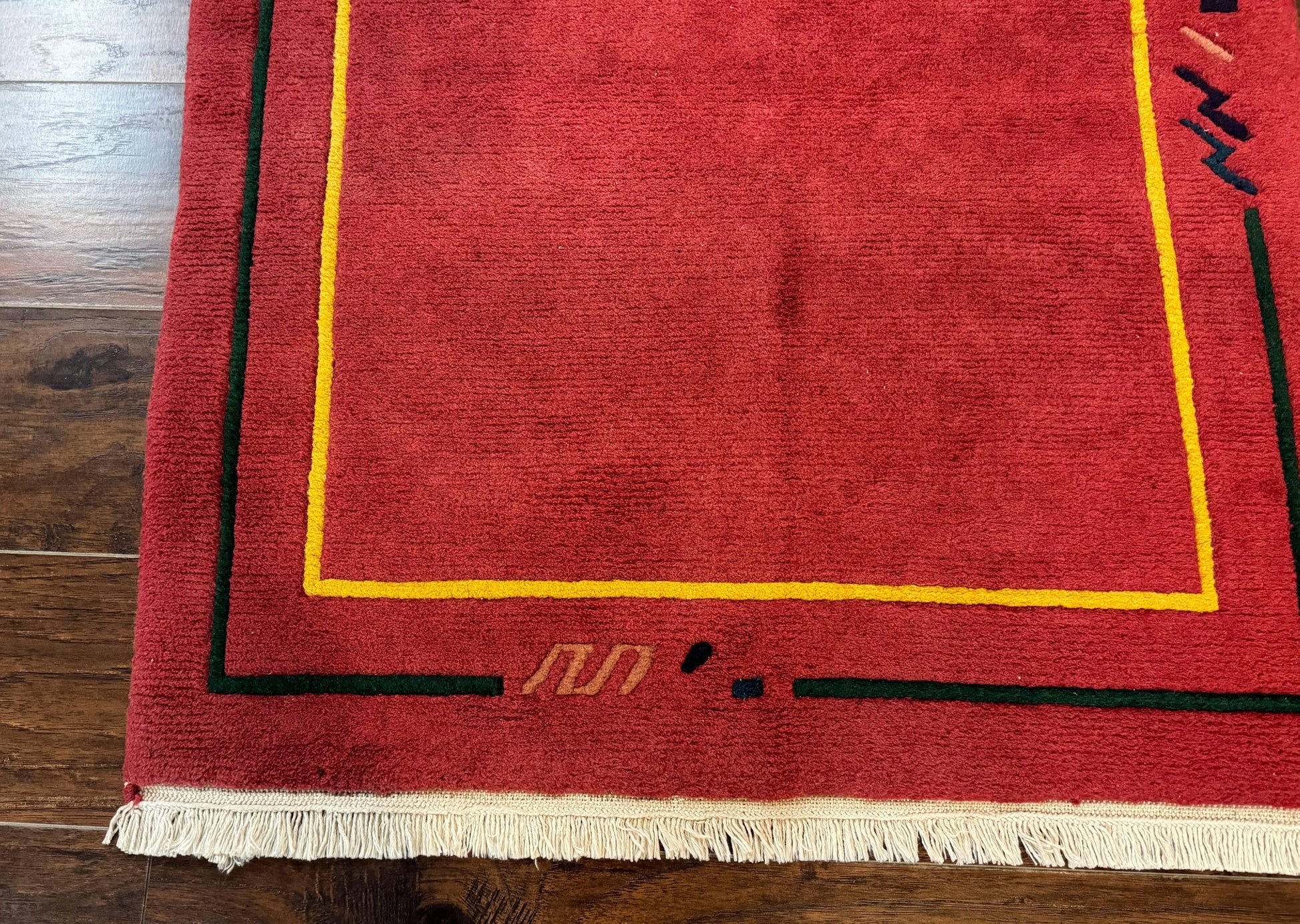 Indo Persian Gabbeh Rug 3x5, Red - Nuvé