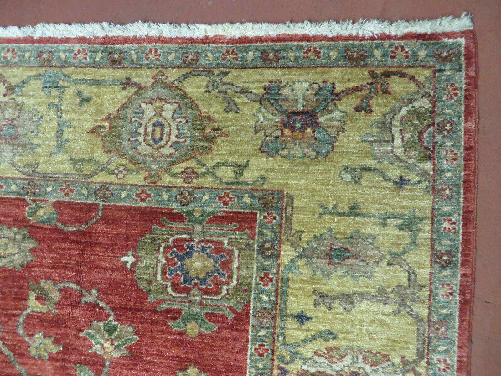6.5' X 7' Vintage Handmade Egypt Agra Wool Rug Carpet Square Beauty - Nuvé
