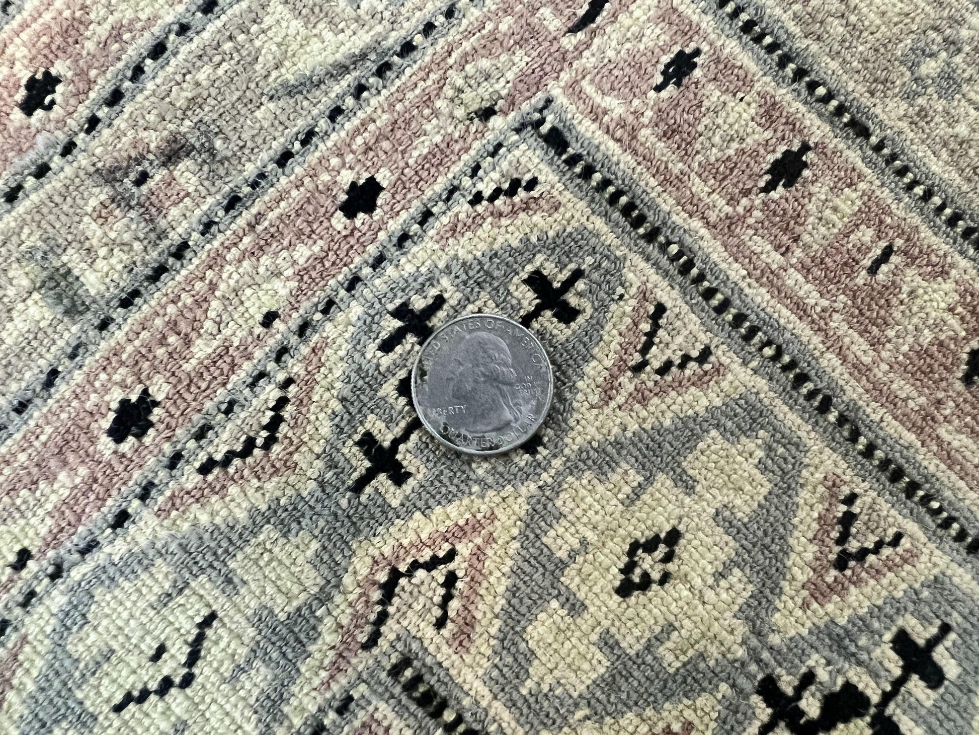 Pakistani Bokhara Rug 6x9, Hand Knotted Vintage Wool Carpet with Silk Highlights, Very Fine 320 KPSI, Medium Size - Nuvé