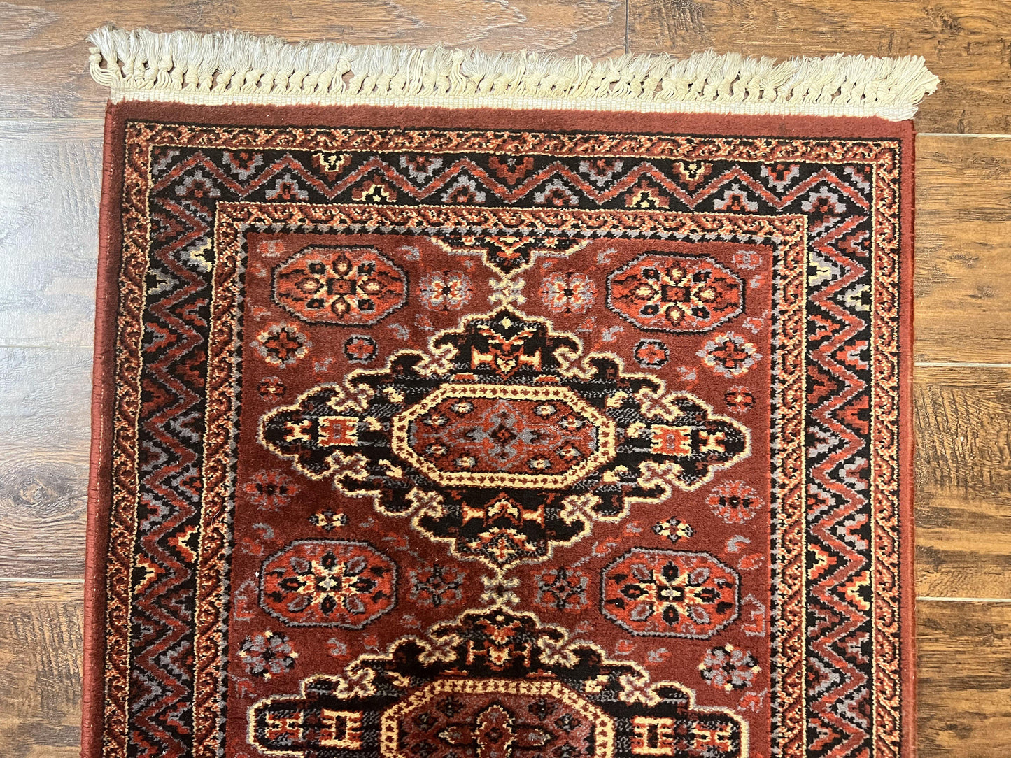 Belgium Power Loomed Runner Rug 2x9, Vintage Wool Rug for Hallway 2 x 9 ft, Red, Caucasian Persian Design, 9ft Runner - Nuvé