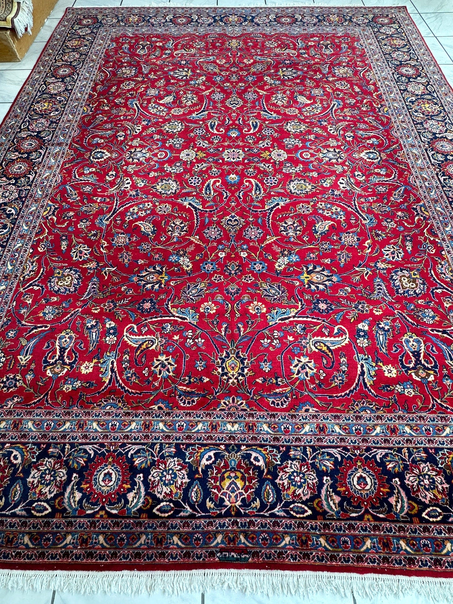 Incredible Persian Kashan All Over Wool Rug 10’2” x 14’ - Nuvé