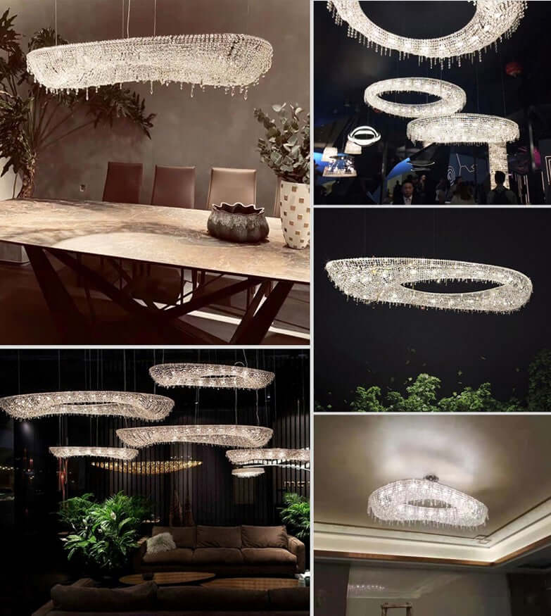 Oval Modern Crystal Chandelier - Nuvé