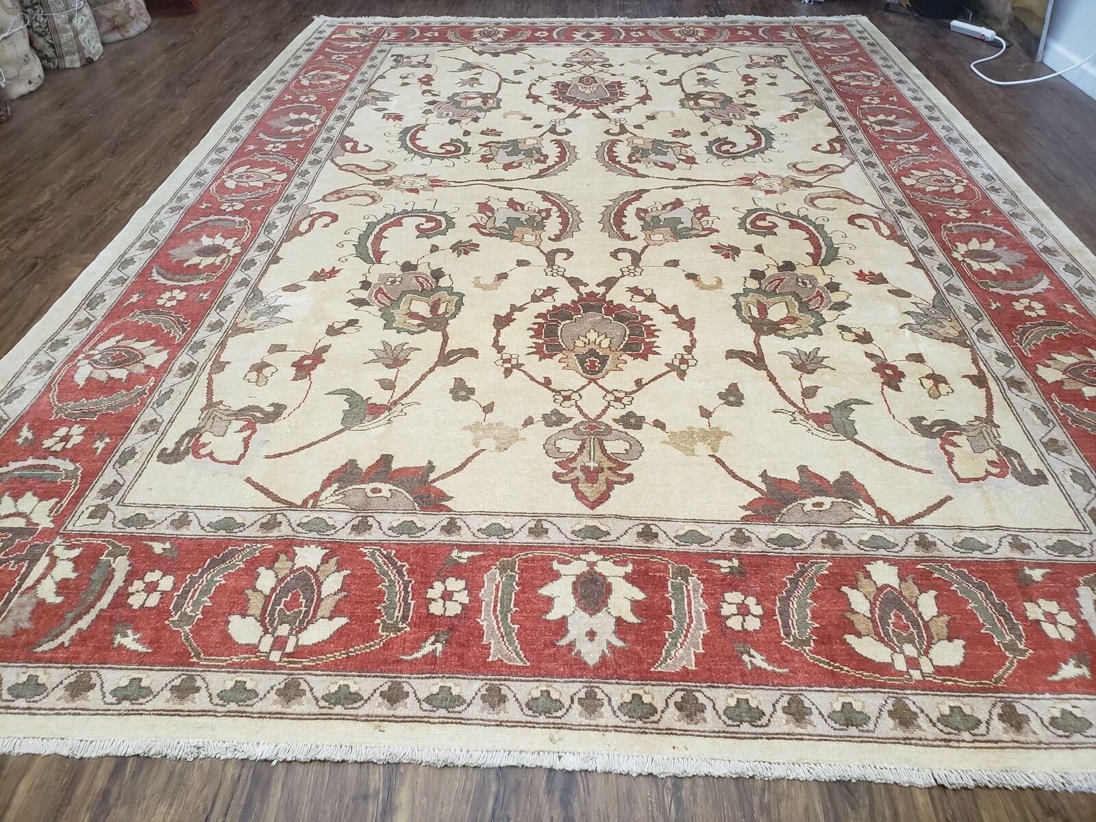 9' X 12' One-Of-A-Kind William Pak Peshawar Hand-knotted Wool Rug Nice - Nuvé