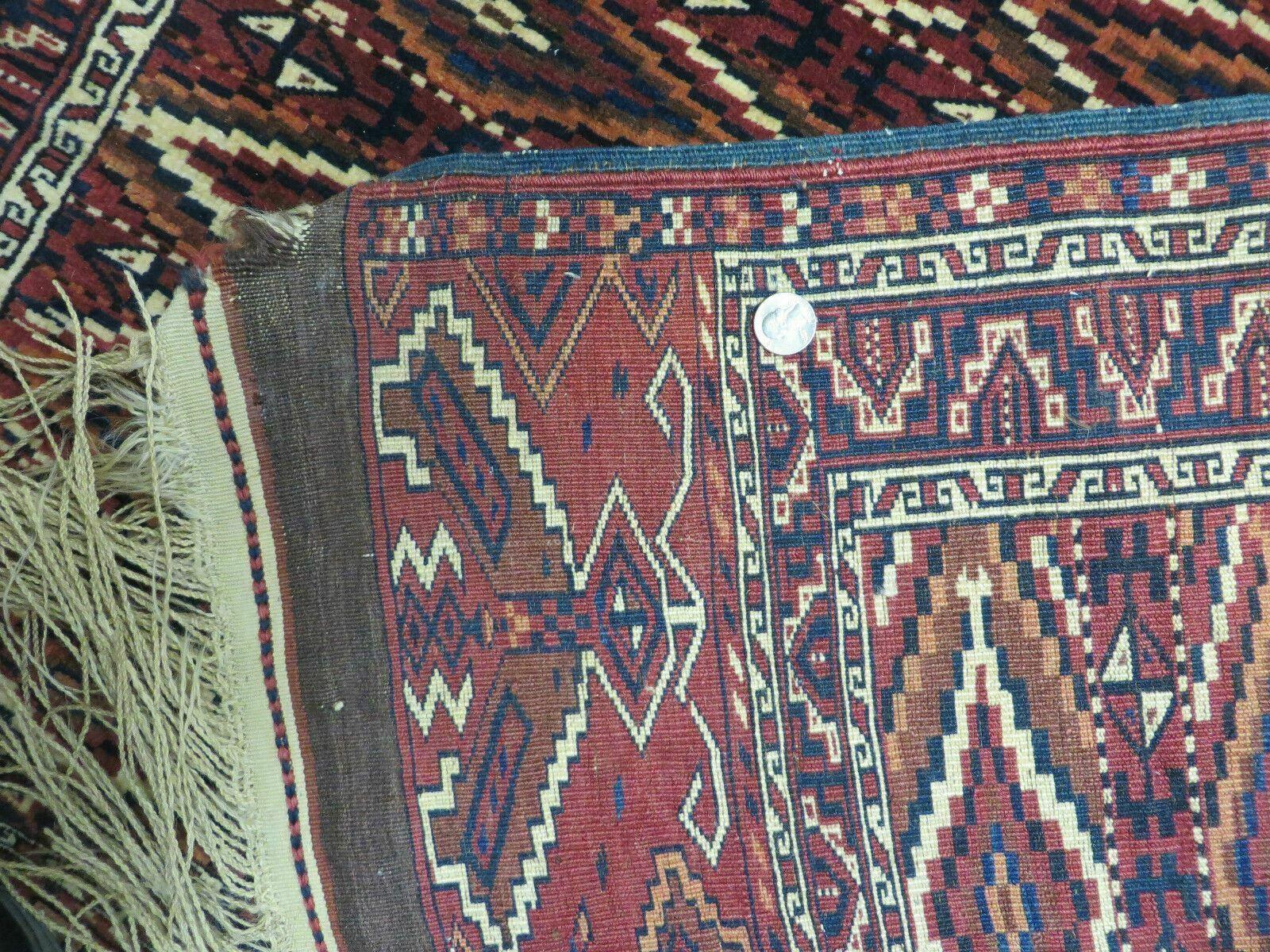 4' X 8' Antique Handmade Russian Bokhara Turkoman Yamud Wool Rug Carpet Nice - Nuvé