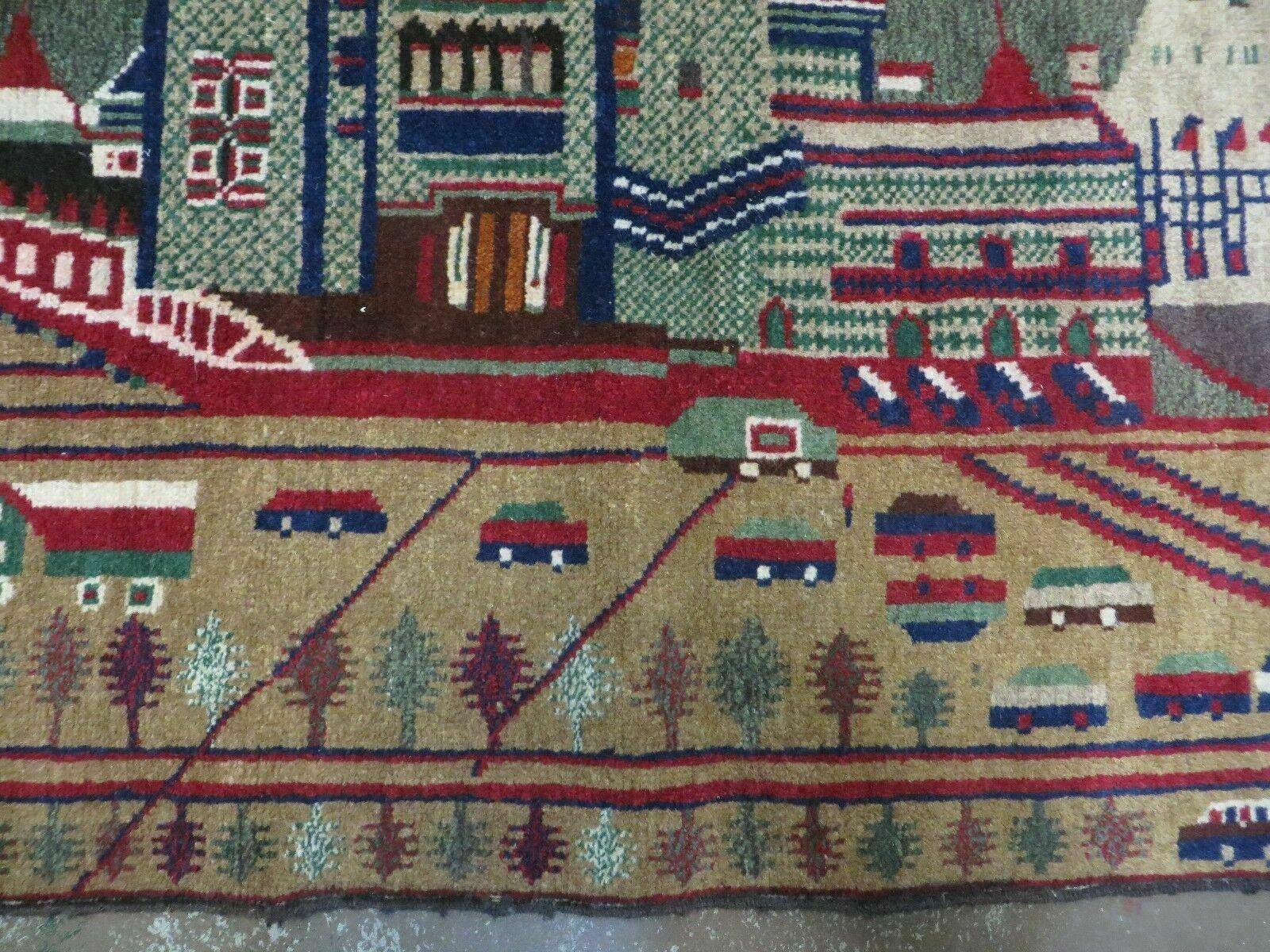 3' X 5' New Vintage Handmade Afghan Balouch Tribal Wool Pictorial Rug # 302 - Nuvé