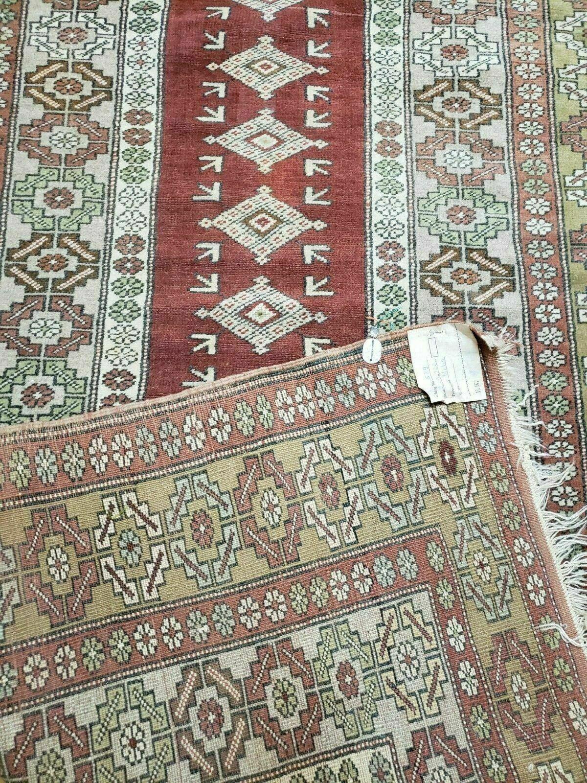 4' X 8' Antique Handmade Turkish Melas Oushak Wool Rug - Nuvé