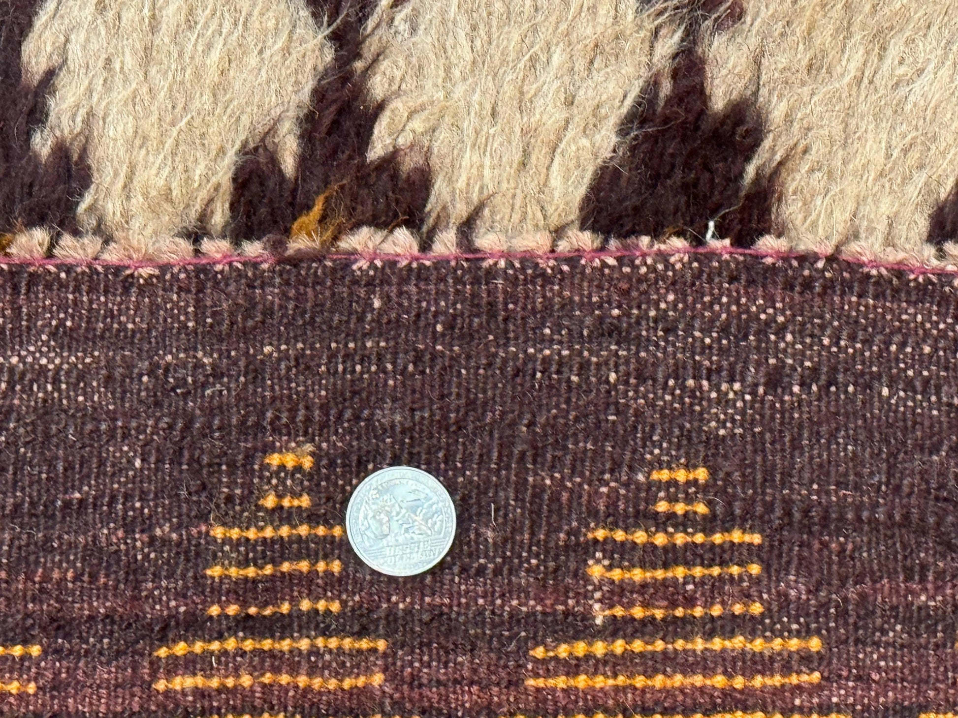 Shaggy Balouch Rug 3x4, Tribal Rug, Afghan Rug, Brown, Multicolor - Nuvé