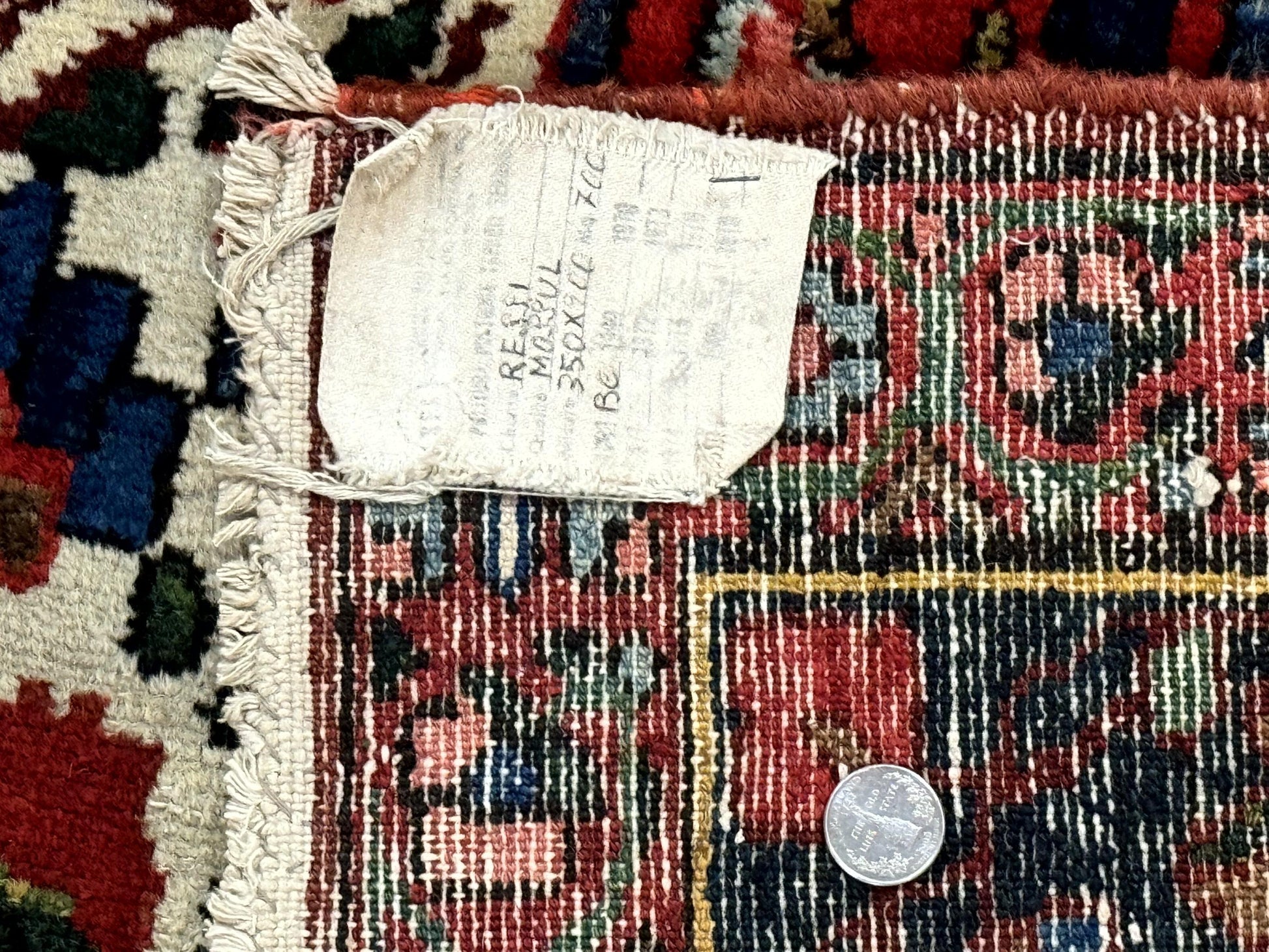Persian Bakhtiari Rug 7x10, Antique Persian Carpet, Colorful, Great Colors, Ivory Red Blue, Rare Tribal Rug - Nuvé