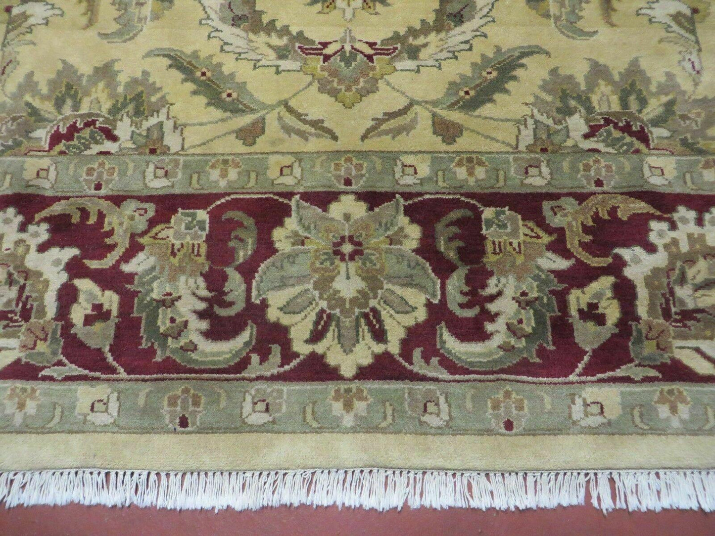 9' X 12' Vintage Handmade India Oriental Jaipur Quality Tea Wash Hand Knotted - Nuvé