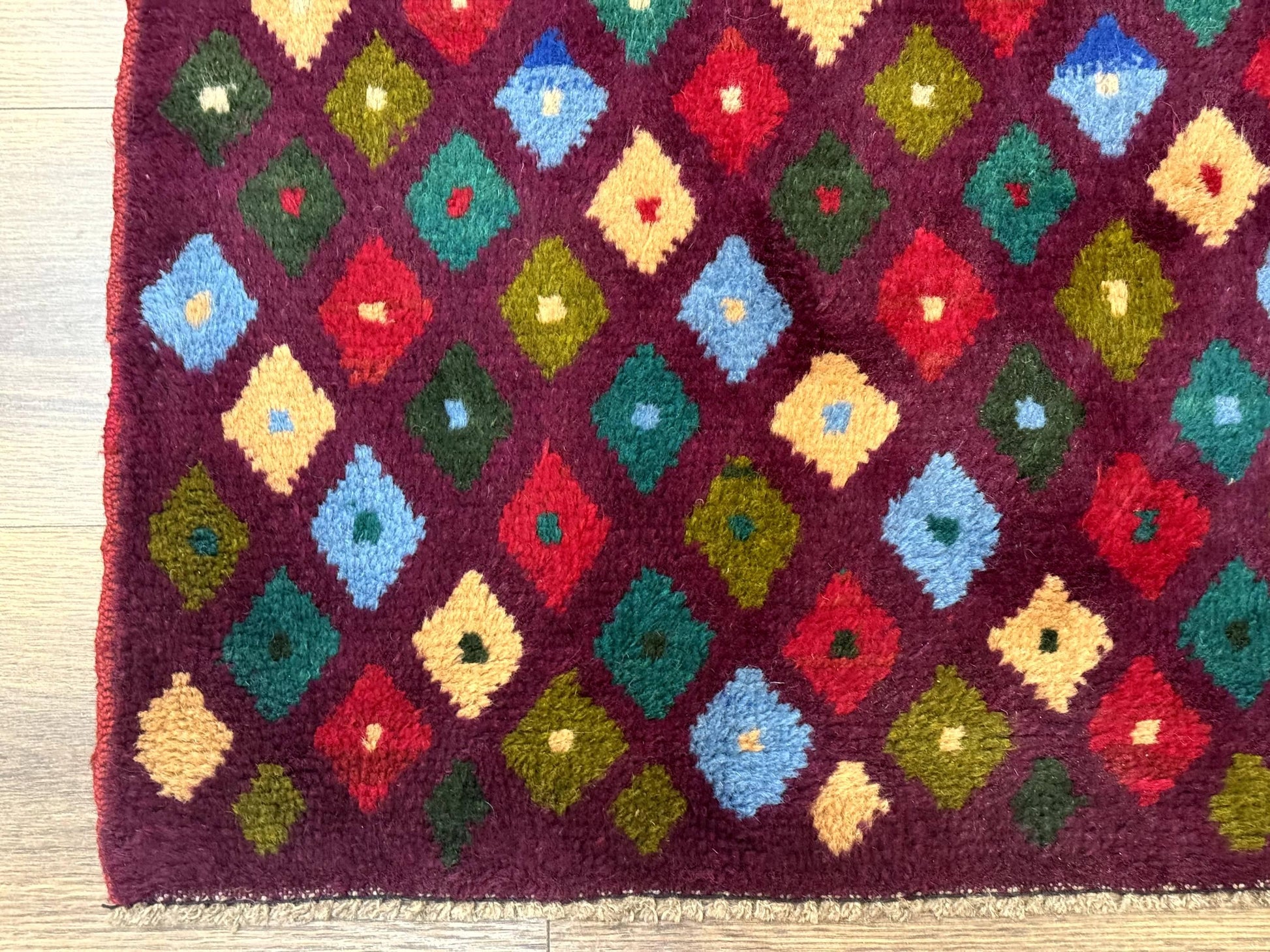 Balouch Rug 3x5, Afghan Rug, Purple-Maroon, Multicolor, Tribal Rug - Nuvé