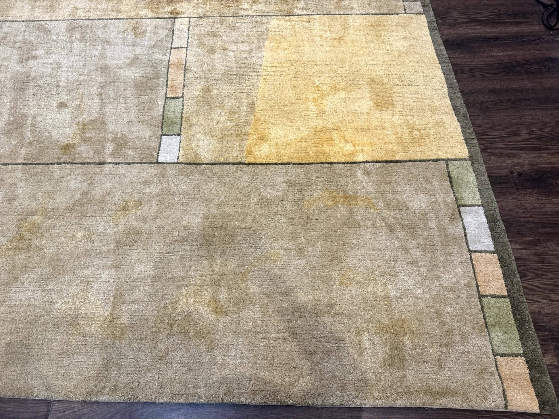 Tufenkian Tibetan Rug 12x16, Handmade Wool Modern Area Rug, Palace Size Carpet - Nuvé