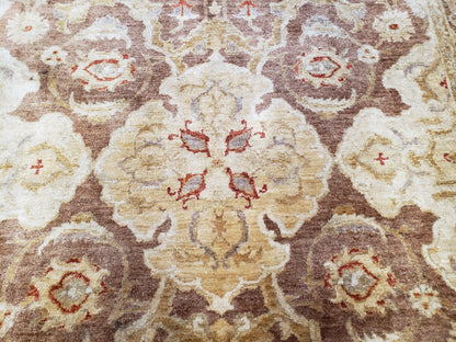 6x9 Pakistani Peshawar Rug, Handmade Wool Carpet, Soft Neutral Colors Rug, Vintage Rug for Modern Home - Nuvé
