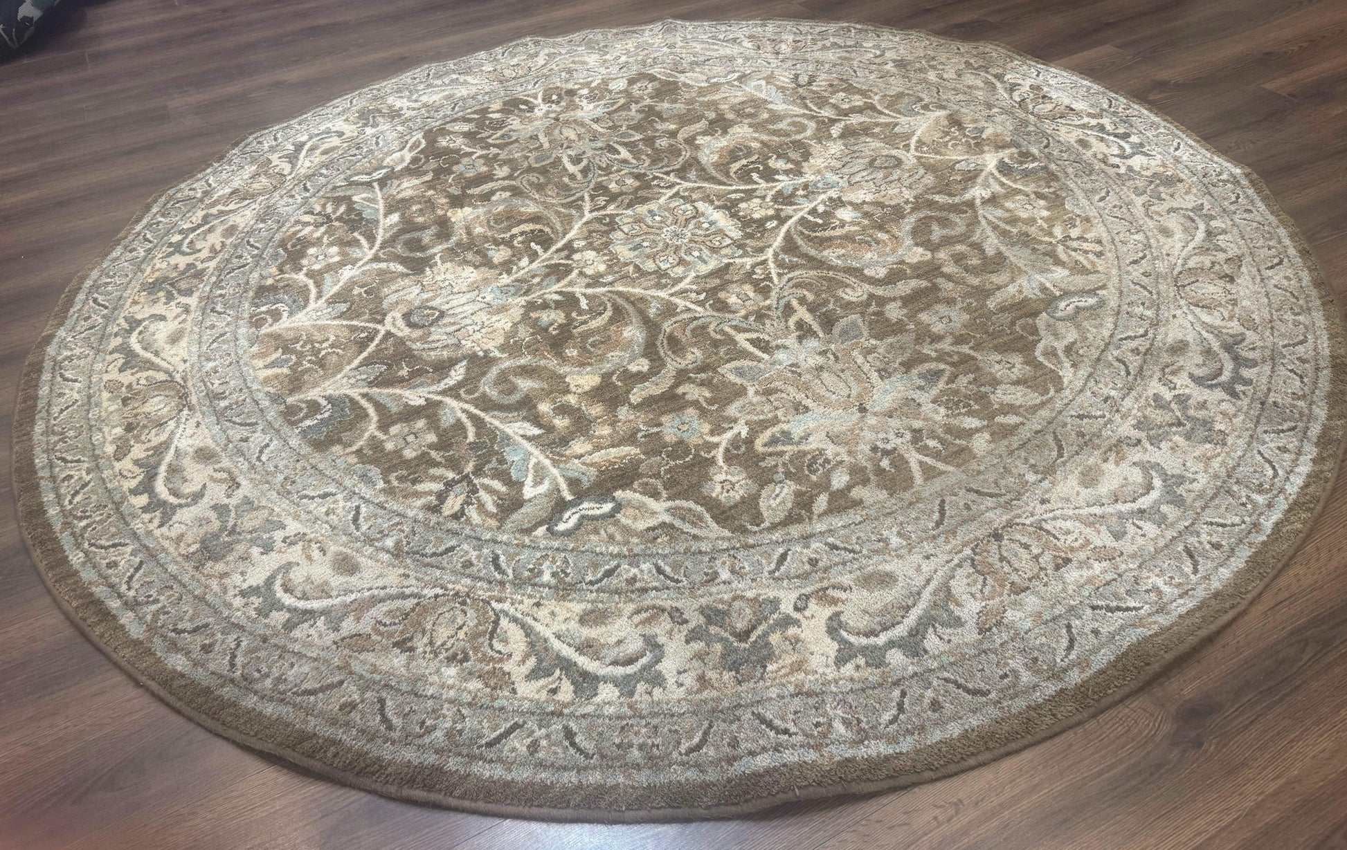 Round Karastan Rug 8x8 ft, Euphoria New Bridge Karastan Rug, Indo Mahal Design - Nuvé