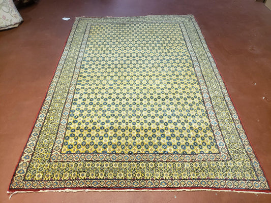 5x7 Authentic Handmade Rug Star Of David Wool Rug Green Rug Gold Rug 4x6 Rug - Nuvé