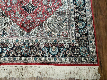 3' X 5' Vintage Fine Handmade India Oriental Kashmir Silk Rug 400 KPSI Wow - Nuvé