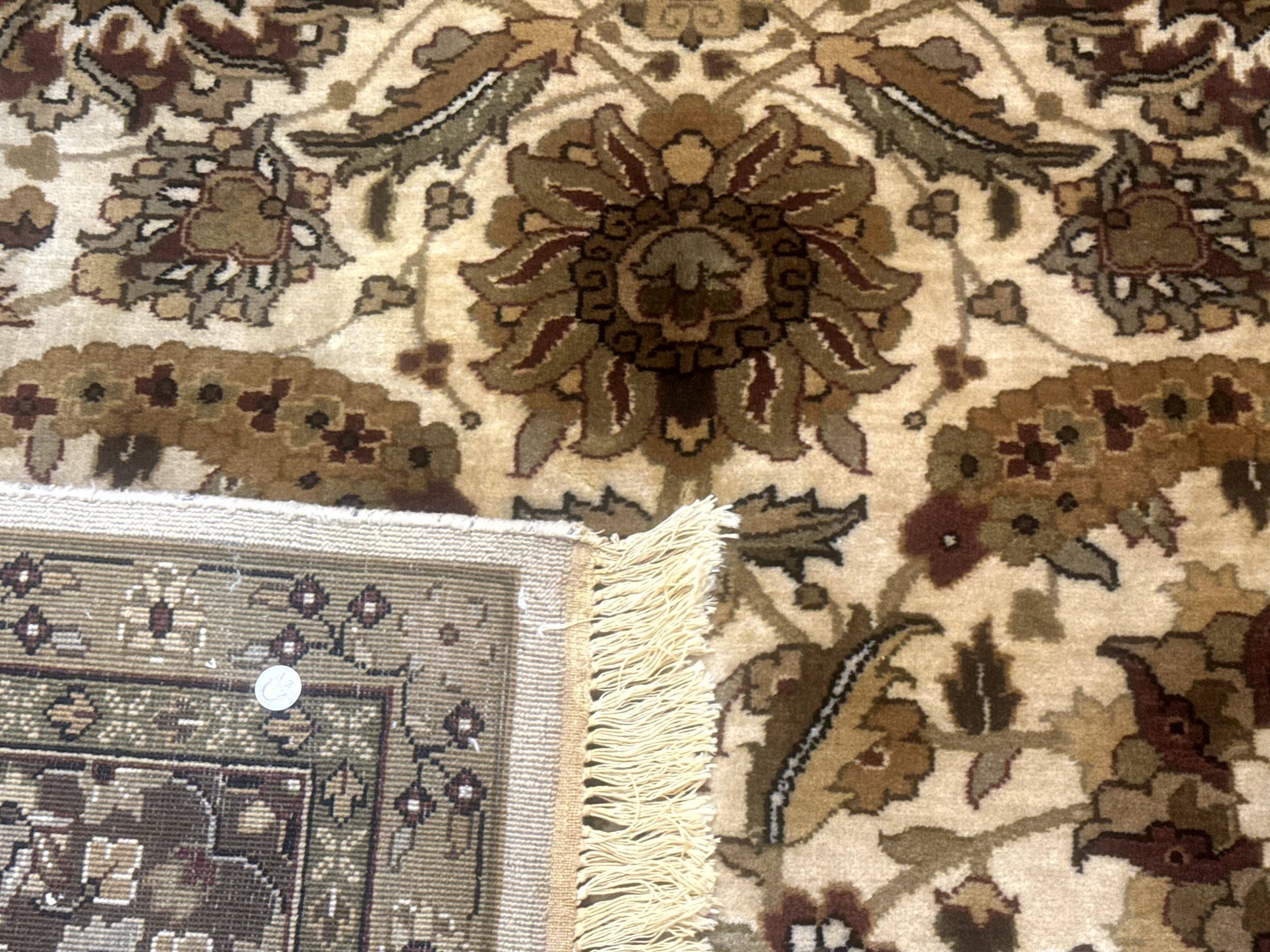 Indo Persian Mahal Rug 8x10, Floral Traditional Wool Oriental Carpet - Nuvé