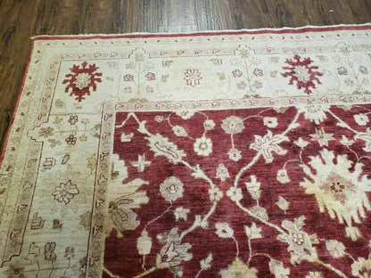 8' X 10' Handmade Peshawar Floral Oriental Wool Rug Hand Knotted Carpet Nice - Nuvé