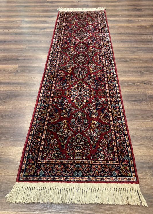 Karastan Runner Rug 2.6 x 8.6, Red Sarouk #785, Original 700 Series, Wool, Rare - Nuvé