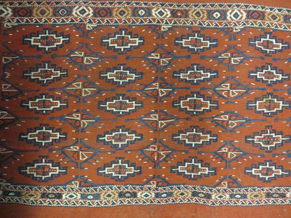 2'8" X 4' Antique Handmade Tribal Wool Rug Pillow Case Yamud Flat Weave Diamond - Nuvé