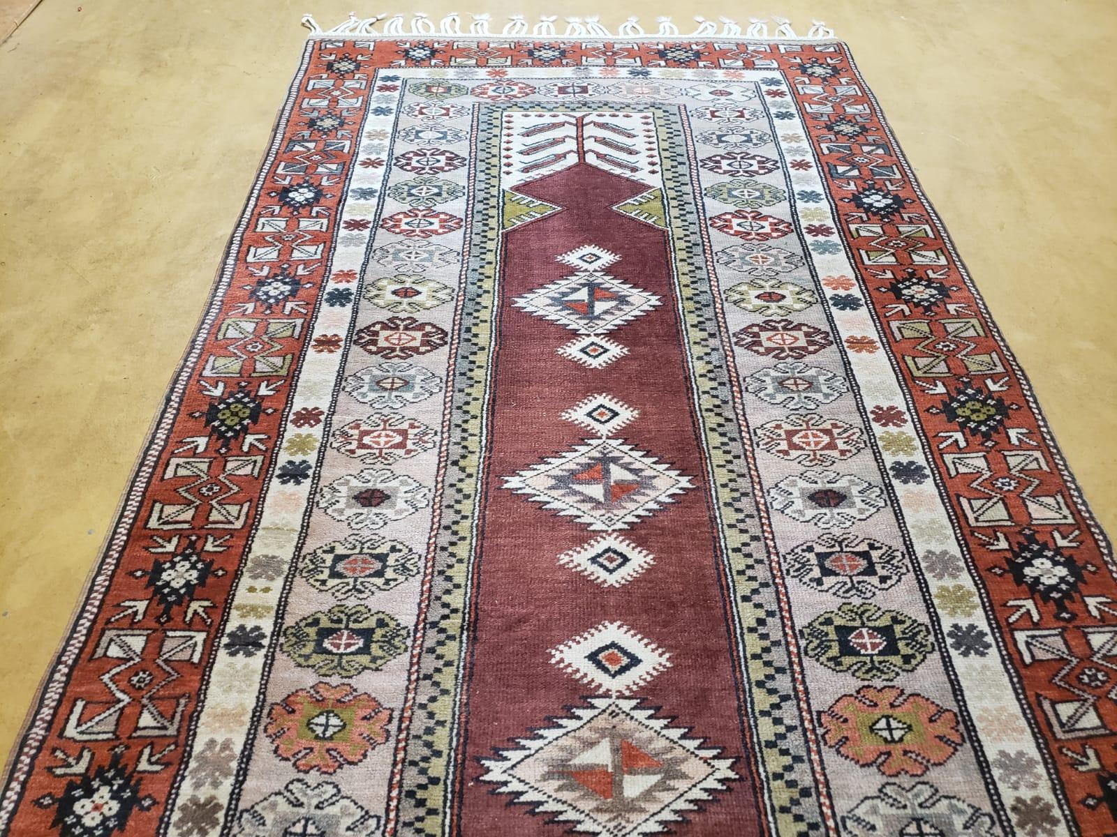 4x8 Turkish Rug - Turkish Oriental Carpet - Tribal Rug - Talesh Rug - Hand Knotted Wool Area Rug 4' 4" x 7' 6" Bedroom Rug Vintage - Nuvé