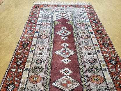 4x8 Turkish Rug - Turkish Oriental Carpet - Tribal Rug - Talesh Rug - Hand Knotted Wool Area Rug 4' 4" x 7' 6" Bedroom Rug Vintage - Nuvé