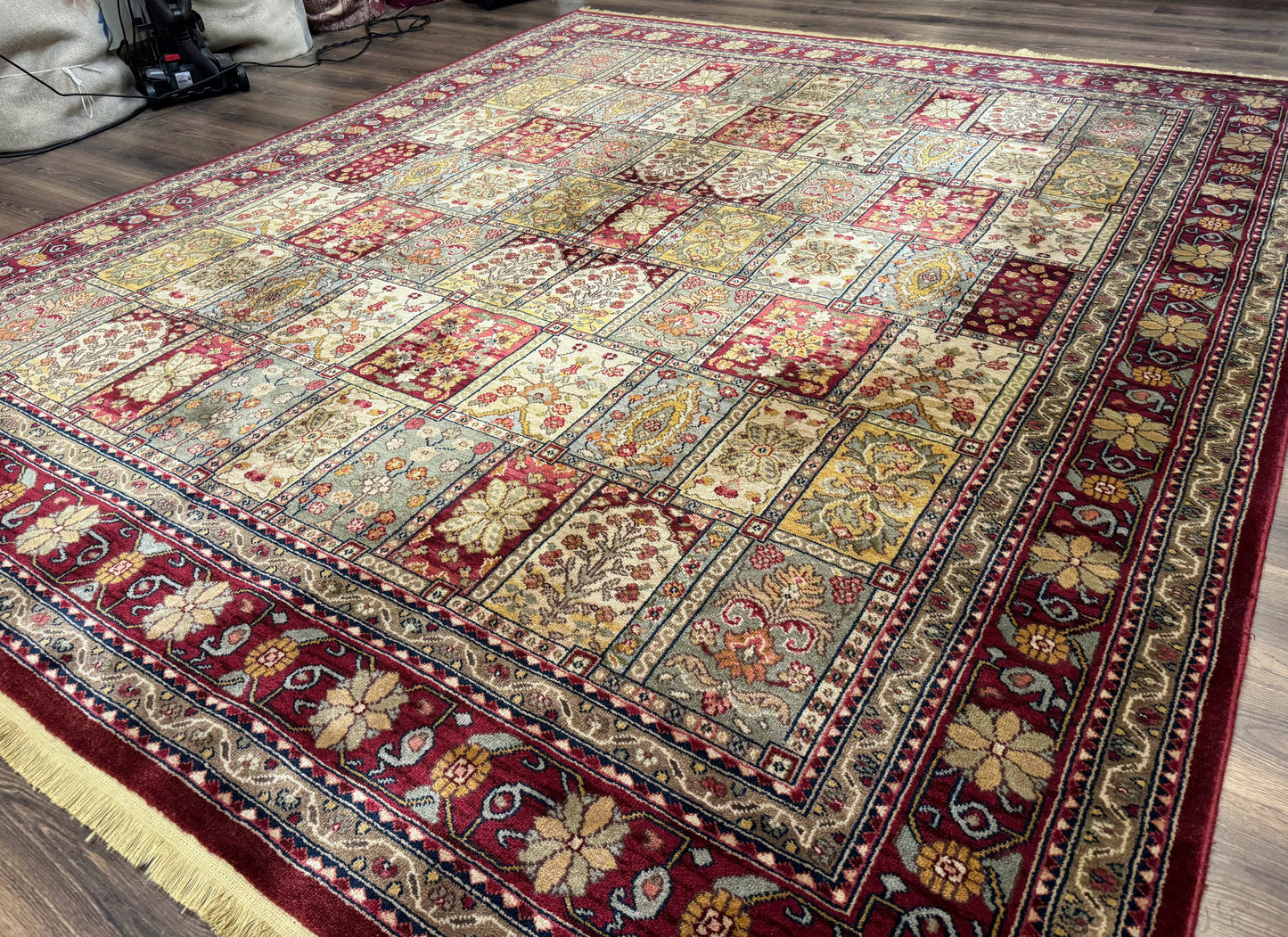 Karastan Bakhtiyari Rug 8.8 x 10, Antique Legends Karastan Wool Carpet #2200-202, Multicolor Panel - Nuvé