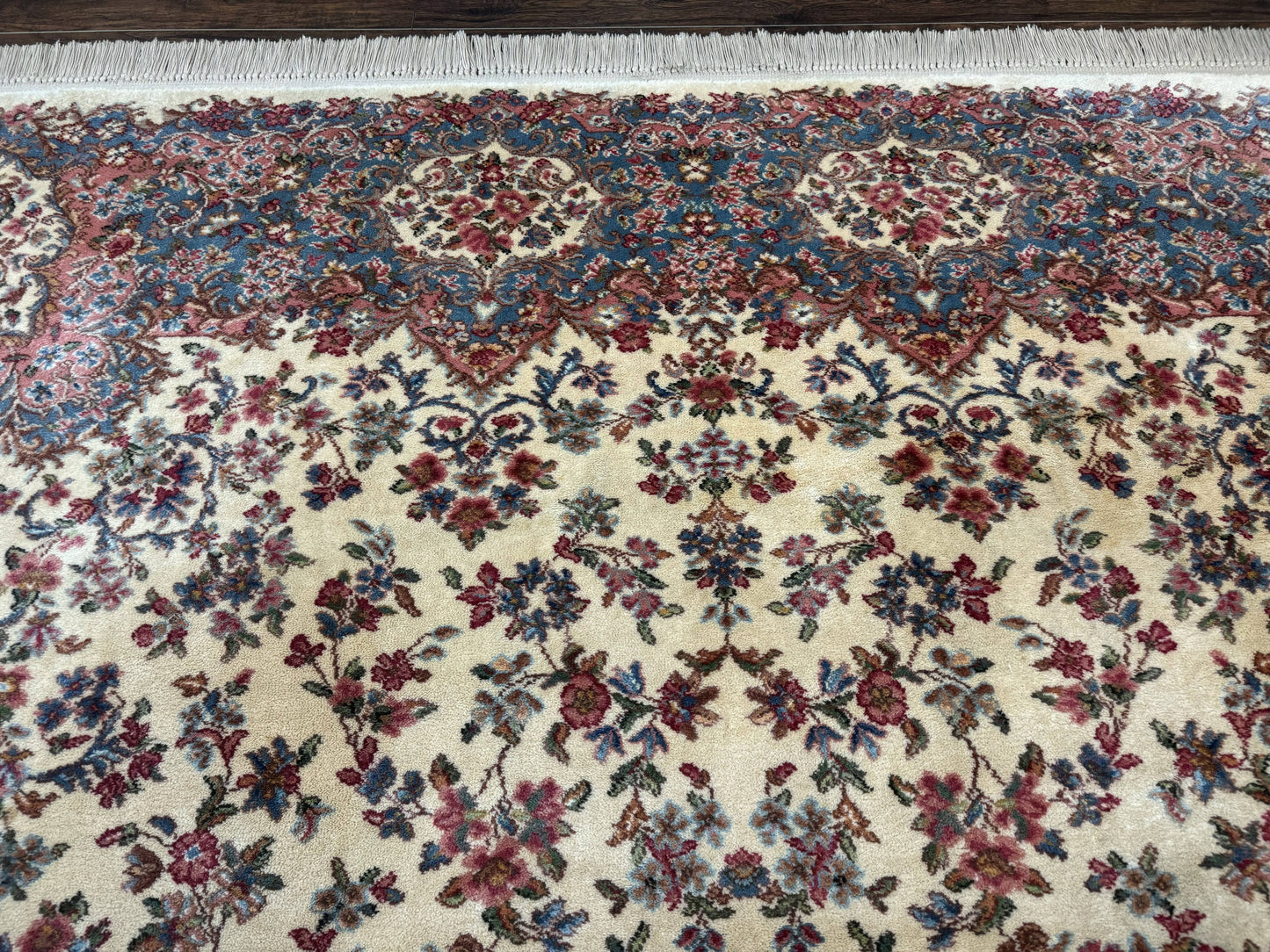 Karastan Rug 8.8 x 12 Ivory Kirman #788, Original 700 Series, Wool Karastan Carpet, Karastan Area Rug, Vintage Karastan, Living Room Rug