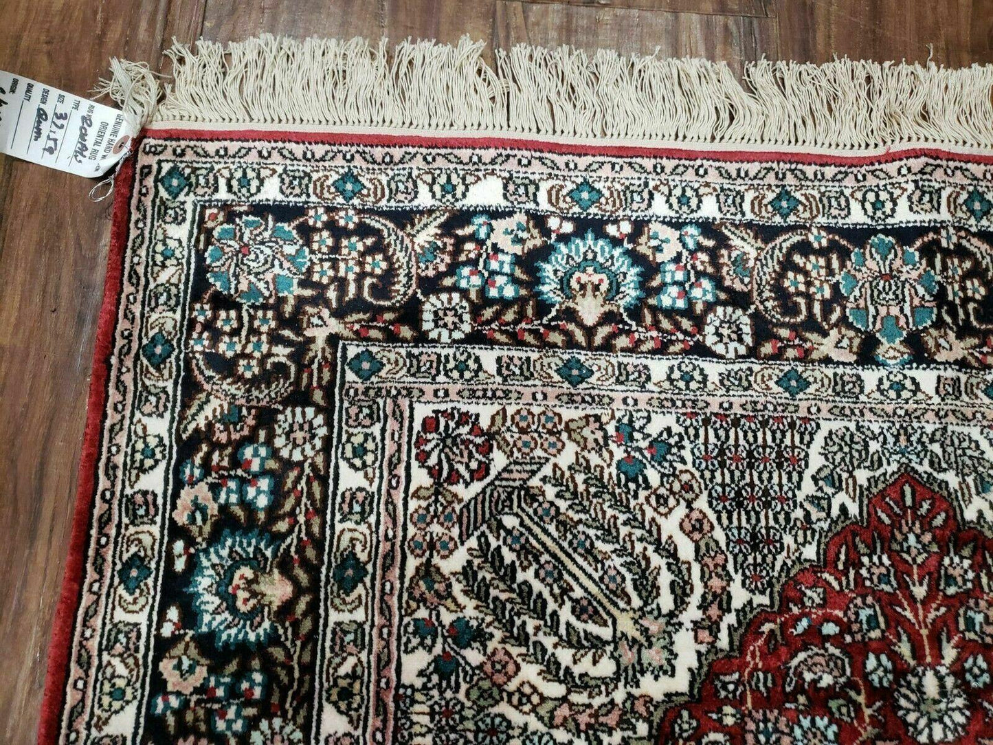 3' X 5' Vintage Fine Handmade India Oriental Kashmir Silk Rug 400 KPSI Wow - Nuvé