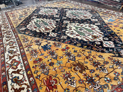 Antique Persian Bakhtiari Rug 14x19 – Rare Palace Size Carpet - Nuvé