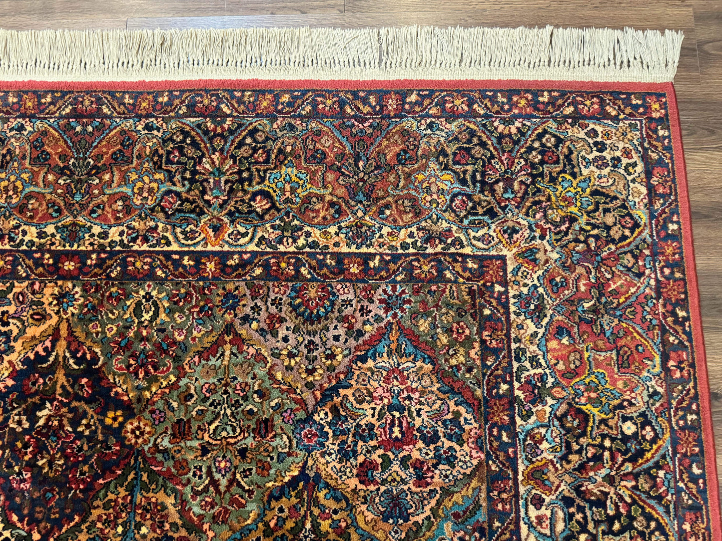 Karastan Rug 8.8 x 10.6, Multicolor Panel Kirman Rug #717, Original 700 Series, Wool - Nuvé