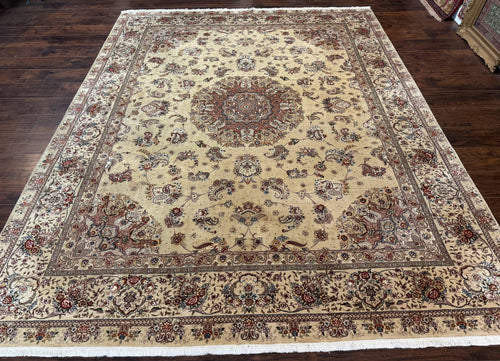 Sino Persian Rug 8x10, Wool and Silk Highlights, 290 KPSI, Floral Medallion - Nuvé
