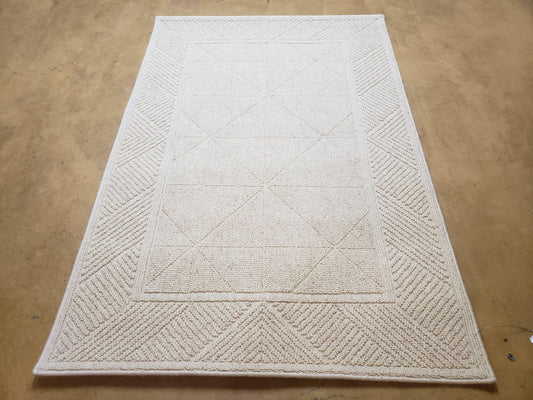 3x5 Karastan Sisal Rug Collection, Design 379/80504, Sambava II, 3'6 x 5'3, Beige Karastan Rug with Label, Authentic Karastan, Entryway Rug - Nuvé