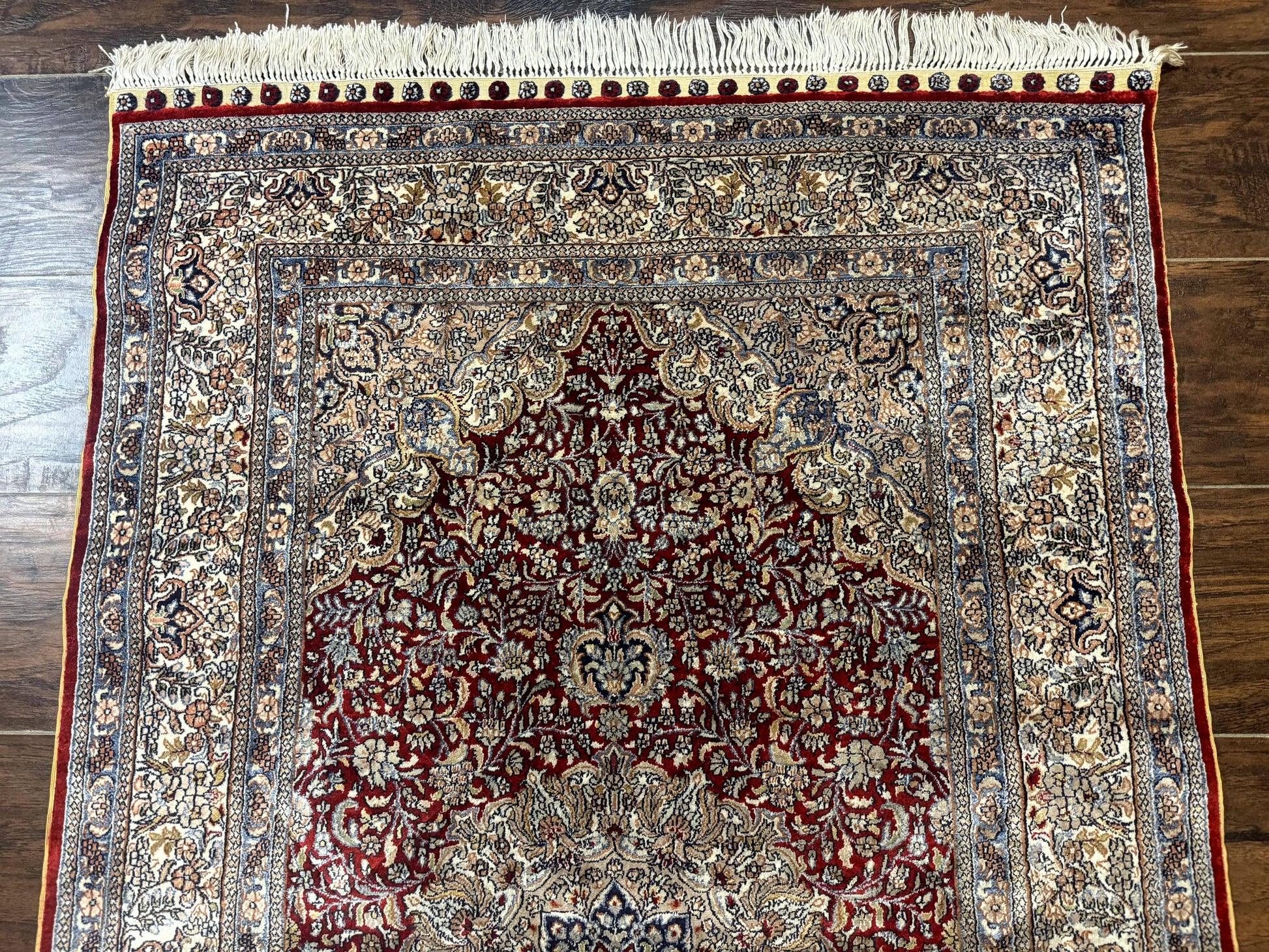 Sino Persian Silk Rug 3x5, Super Fine 440 KPSI, Floral Medallion, Handmade - Nuvé