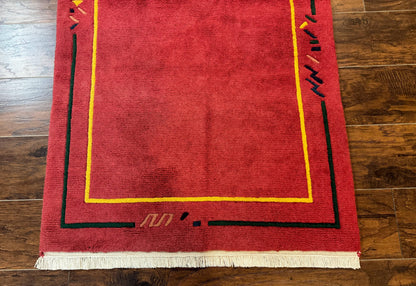 Indo Persian Gabbeh Rug 3x5, Red