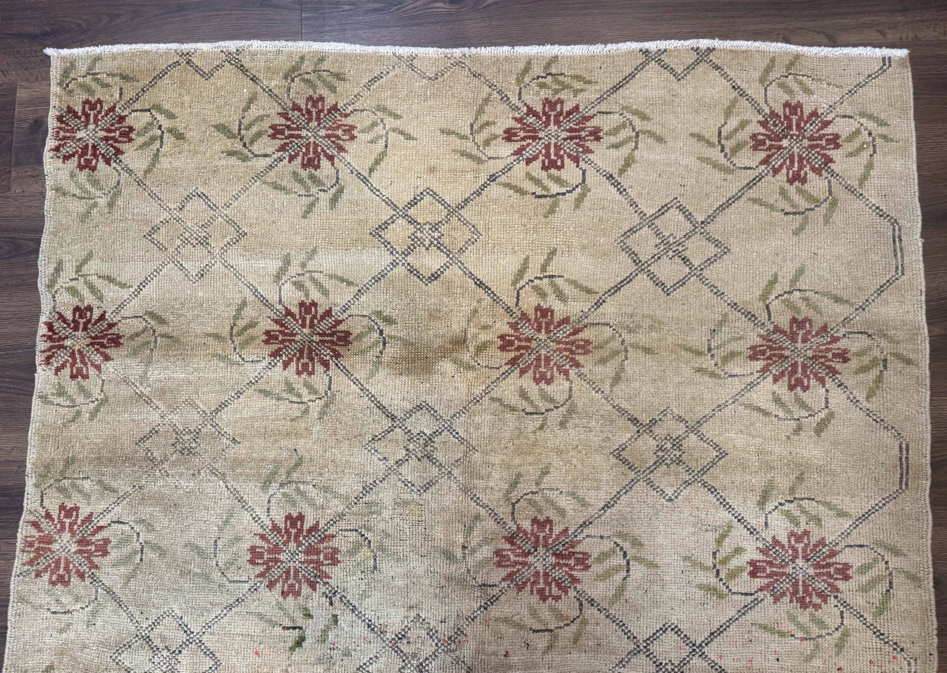 Turkish Rug 5x6, Oushak Carpet, Beige - Nuvé