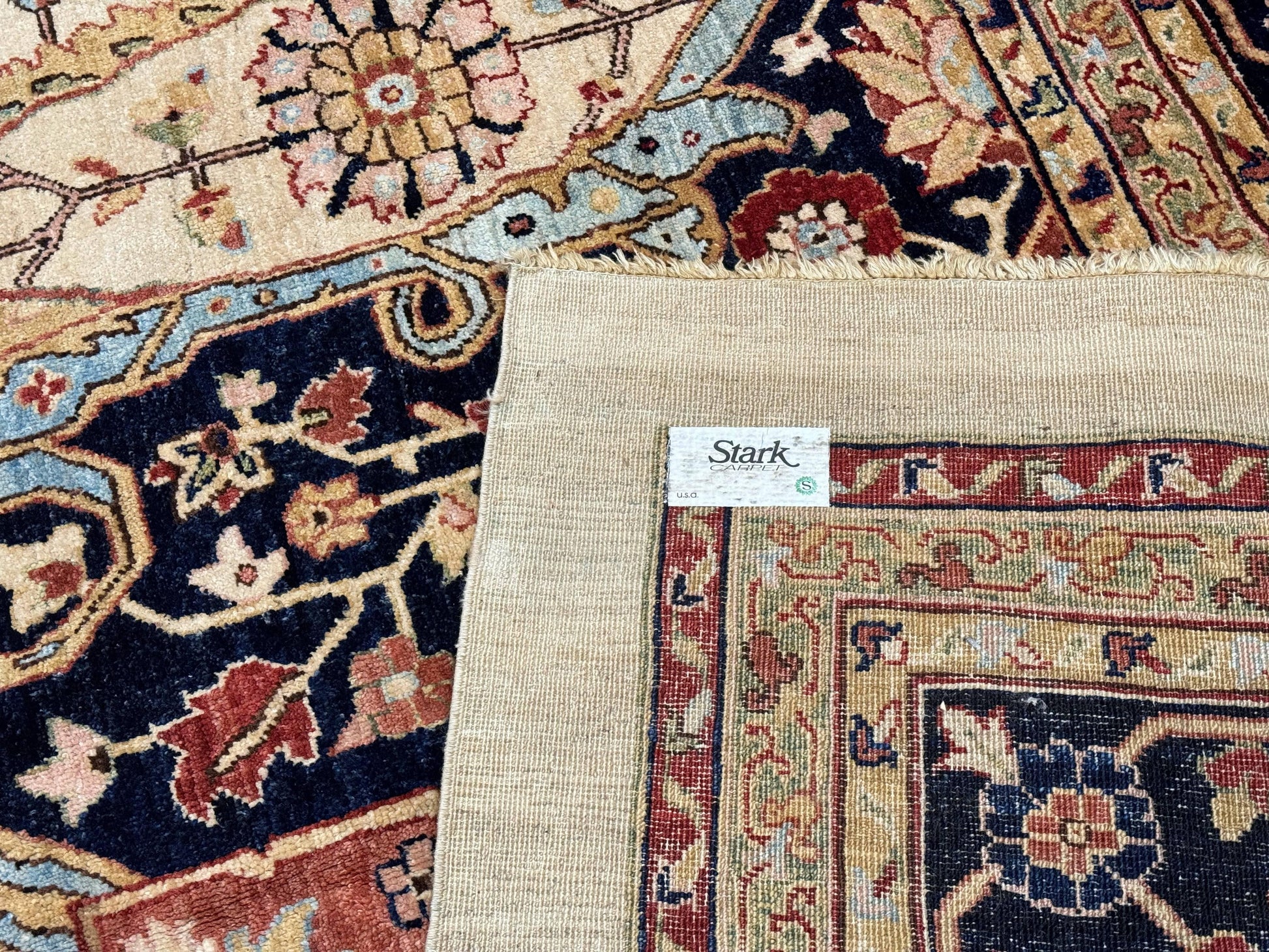 Large Palace Sized Stark Carpet 13x19, Traditional Wool Handmade Rug, Beige - Nuvé