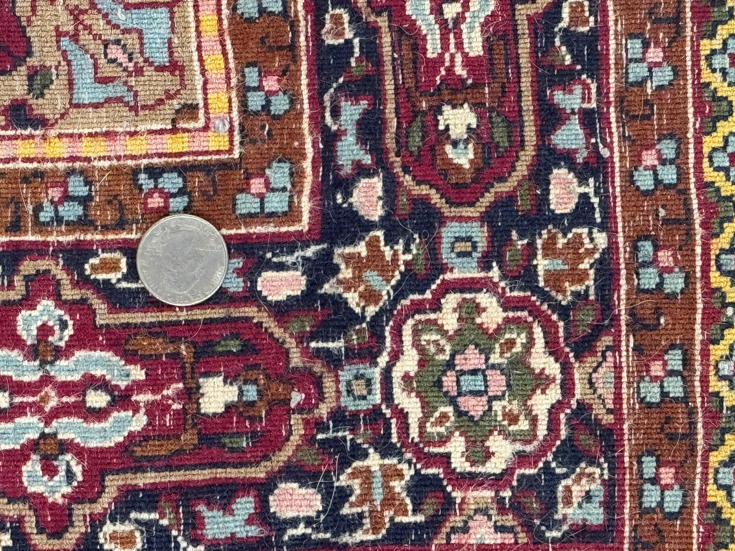 Indo Kashmiri Rug 3x5, Navy Blue, Very Fine 400 KPSI, Pair A - Nuvé