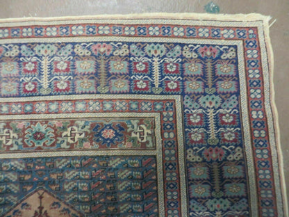 4' X 6' Antique Handmade Turkish Mehrab Prayer Wool Rug Lantern Beautiful - Nuvé