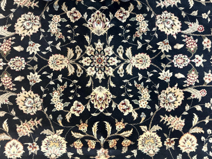 Black Pak Persian Rug 8x10, Floral Allover - Nuvé