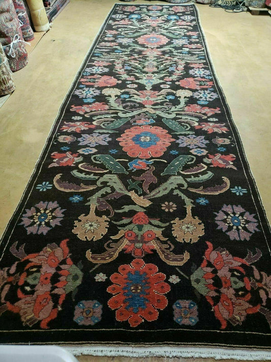 4' 5" X 16' 1" Antique Karabagh Caucasian Rug Handmade Wool Carpet Organic Dye - Nuvé