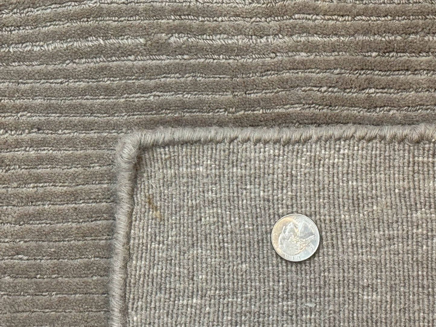 Tibetan Rug 8x10 Taupe Handmade Wool Modern Contemporary Carpet - Nuvé