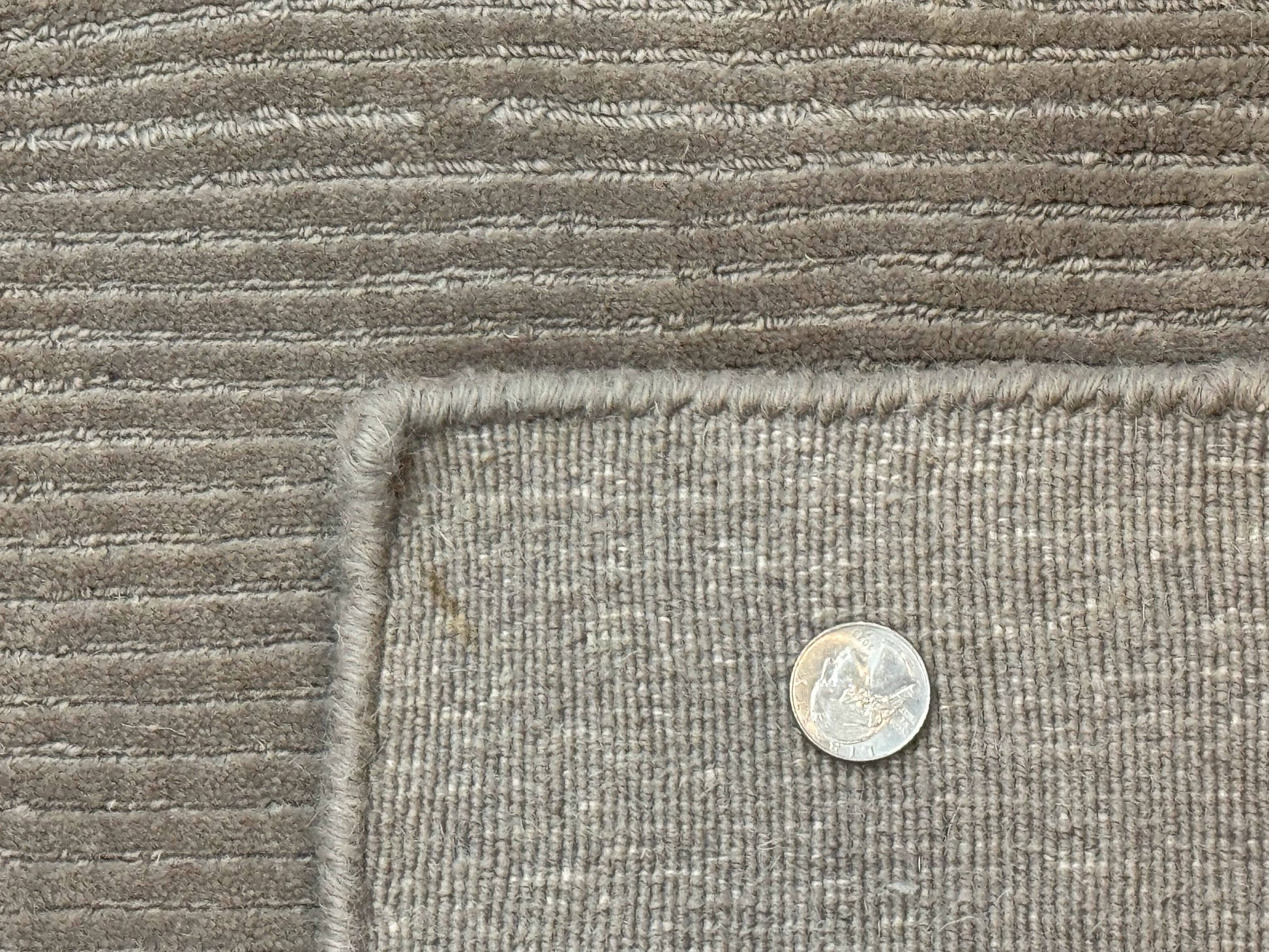 Tibetan Rug 8x10 Taupe Handmade Wool Modern Contemporary Carpet - Nuvé