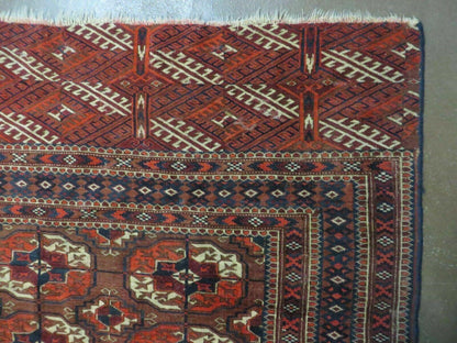 6' X 10' Antique Handmade Bokhara Turkoman Yamud Wool Rug Carpet NICE # 61 - Nuvé