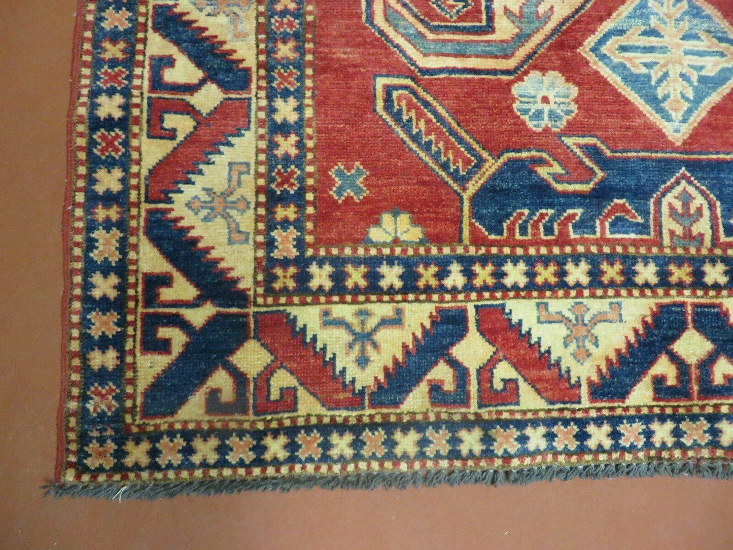 4' X 6' Vintage Handmade Turkish Kazak Pattern Wool Rug Carpet Nice - Nuvé