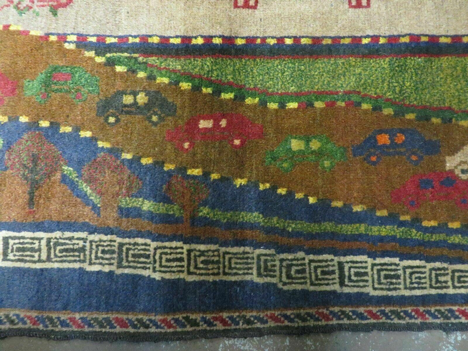 3' X 5' New Vintage Handmade Afghan Balouch Tribal Wool Pictorial Rug # 303 - Nuvé