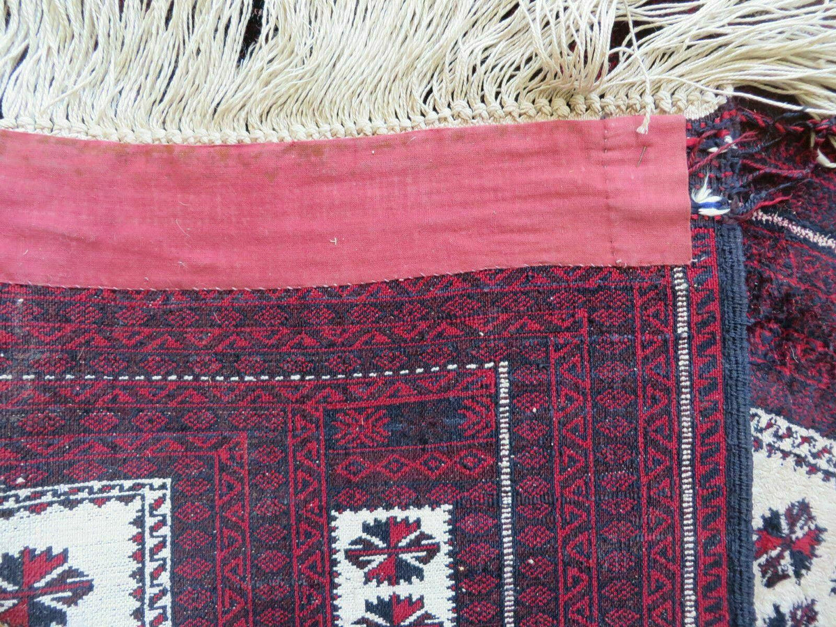 3' X 5' Handmade Fine Knotted Balouch Turkoman Prayer Silk Wool Rug