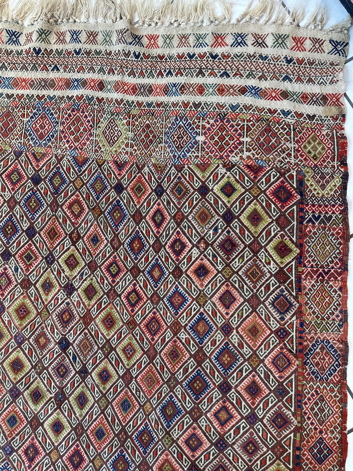 Antique Turkish Jajim Wool Rug 5’6” x 14’5” - Nuvé