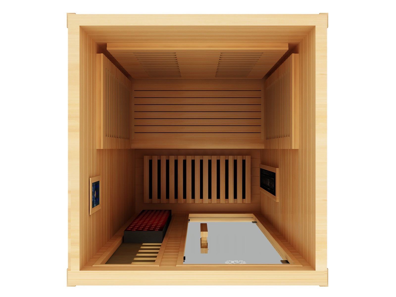 Peak Saunas Shasta 1-Person Full Spectrum Infrared Sauna with XL Medical-Grade Red Light Therapy & Smart WiFi App Control - Nuvé