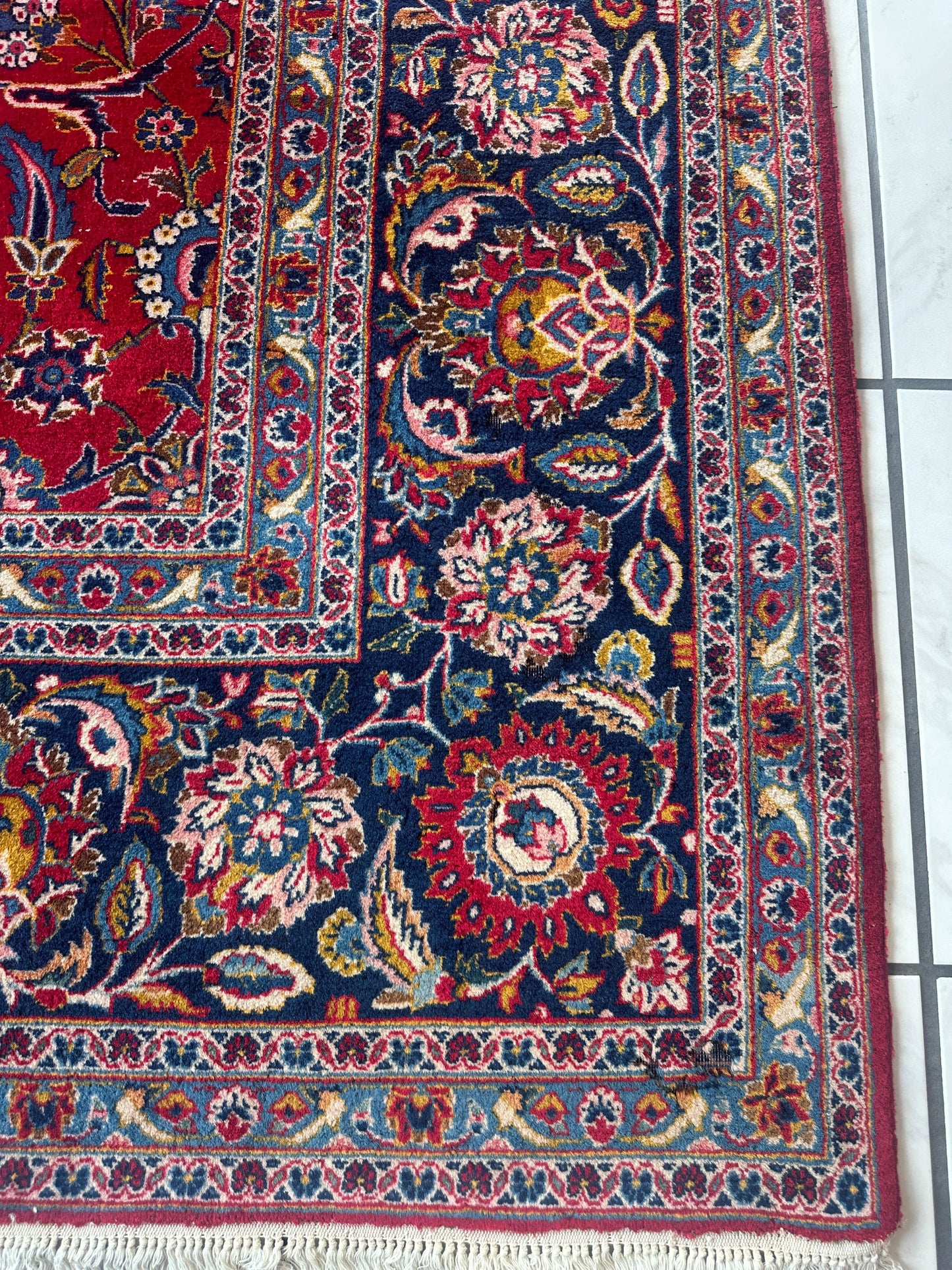 Incredible Persian Kashan All Over Wool Rug 10’2” x 14’ - Nuvé