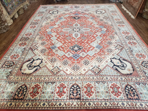8 x11 Top Quality Veg Dye Turkish Carpet Decorative Handmade Geometric Area Rug - Nuvé